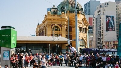 Melbourne's iconic Federation Square. (AFP) Melbourne's iconic Federation Square. (AFP)