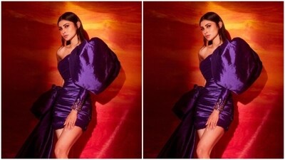 Assisted by makeup artist Albert Chettiar, Mouni decked up in nude eyeshadow, black eyeliner, black kohl, mascara-laden eyelashes, drawn eyebrows, contoured cheeks and ahsa de of nude lipstick. (Instagram/@imouniroy) Assisted by makeup artist Albert Chettiar, Mouni decked up in nude eyeshadow, black eyeliner, black kohl, mascara-laden eyelashes, drawn eyebrows, contoured cheeks and ahsa de of nude lipstick. (Instagram/@imouniroy)
