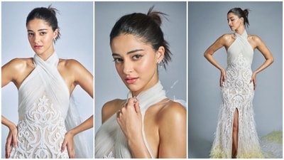 Ananya Pandey is undoubtedly a fashion icon who knows how to make a statement with her style. The actress recently wowed her fans with a stunning white gown featuring a long white fur trail. Her bold fashion choices and impeccable sense of style continue to inspire and influence many fashion enthusiasts. (Instagram/@tanghavri ) Ananya Pandey is undoubtedly a fashion icon who knows how to make a statement with her style. The actress recently wowed her fans with a stunning white gown featuring a long white fur trail. Her bold fashion choices and impeccable sense of style continue to inspire and influence many fashion enthusiasts. (Instagram/@tanghavri )