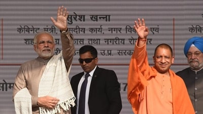 Prime minister Narendra Modi and Uttar Pradesh chief minister Yogi Adityanath. (Virendra Singh Gosain/HT File Photo) Prime minister Narendra Modi and Uttar Pradesh chief minister Yogi Adityanath. (Virendra Singh Gosain/HT File Photo)