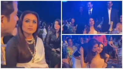 Rani Mukerji, Madhuri Dixit and Kajol at a recent awards ceremony. Rani Mukerji, Madhuri Dixit and Kajol at a recent awards ceremony.
