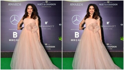 Madhuri posed for the cameras. (HT Photos/Varinder Chawla) Madhuri posed for the cameras. (HT Photos/Varinder Chawla)