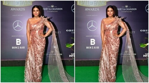 Kajol smiled for the cameras. (HT Photos/Varinder Chawla) Kajol smiled for the cameras. (HT Photos/Varinder Chawla)