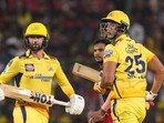 Bengaluru: Chennai Super Kings batters Devon Conway and Shivam Dube run between the wickets during the IPL 2023 cricket match between Royal Challengers Bangalore and Chennai Super Kings, at M Chinnaswamy Stadium in Bengaluru, Monday, April 17, 2023. (PTI Photo/Shailendra Bhojak)(PTI04_17_2023_000299A)