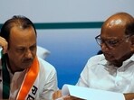 NCP chief Sharad Pawar and his nephew Ajit Pawar. NCP chief Sharad Pawar and his nephew Ajit Pawar.