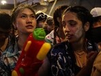 Water fights are commonplace during the festivities	