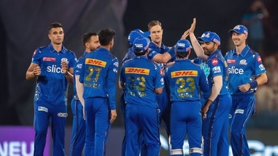 Jason Behrendorff got MI off to the perfect start in their defence, picking two wickets in his first over (IPL Twitter) Jason Behrendorff got MI off to the perfect start in their defence, picking two wickets in his first over (IPL Twitter)