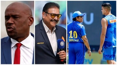 Bishop and Shastri opened up about Arjun's IPL debut during SRH's match against MI (Reuters-ANI-PTI) Bishop and Shastri opened up about Arjun's IPL debut during SRH's match against MI (Reuters-ANI-PTI)