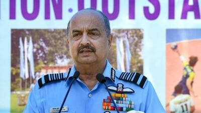 Indian Air Force (IAF) chief Air Chief Marshal VR Chaudhari said the future battlespace will be increasingly complex. (PTI photo) Indian Air Force (IAF) chief Air Chief Marshal VR Chaudhari said the future battlespace will be increasingly complex. (PTI photo)