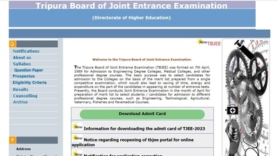 TBJEE 2023 admit card released at tbjee.nic.in