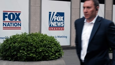 Fox News- Dominion Defamation: People walk by the News Corporation headquarters, home to Fox News. (AFP) Fox News- Dominion Defamation: People walk by the News Corporation headquarters, home to Fox News. (AFP)