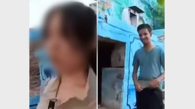 Visuals shared on social media showed a man following the girl, who was shooting a video of herself, before flashing his private parts. (Twitter) Visuals shared on social media showed a man following the girl, who was shooting a video of herself, before flashing his private parts. (Twitter)