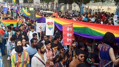 Members of LGBTQ+ community take part in 17th Kolkata Rainbow Pride Walk, in Kolkata. (ANI) Members of LGBTQ+ community take part in 17th Kolkata Rainbow Pride Walk, in Kolkata. (ANI)
