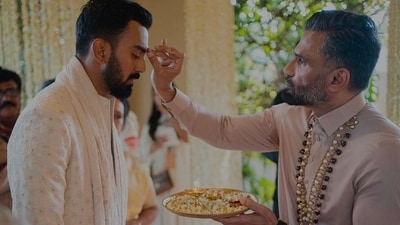Suniel Shetty's son-in-law and cricketer KL Rahul celebrates his birthday on April 18. Suniel Shetty's son-in-law and cricketer KL Rahul celebrates his birthday on April 18.