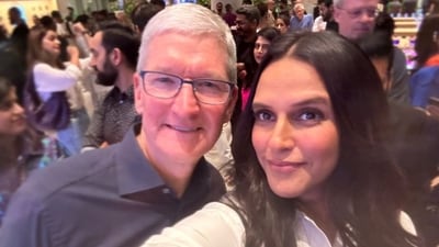 Neha Dhupia too shared a picture with Tim Cook on Instagram. She was last seen in the thriller, A Thursday, alongside Yami Gautam. Neha Dhupia too shared a picture with Tim Cook on Instagram. She was last seen in the thriller, A Thursday, alongside Yami Gautam. 