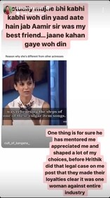 Kangana Ranaut's Instagram Story. Kangana Ranaut's Instagram Story.