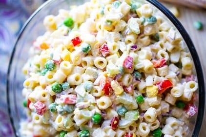 Hung curd macroni Hung curd macroni