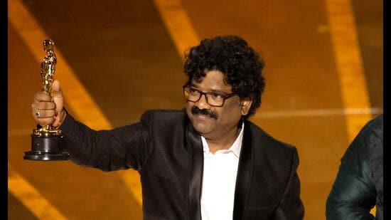 Naatu Naatu lyricist Chandrabose talks about his Oscar win and that moment on stage. (Getty Images via AFP)