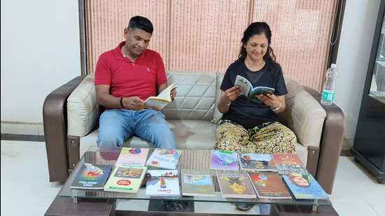 Tourists using the reading room at a MTDC property (HT PHOTO)