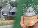 Man makes replicas of real houses.