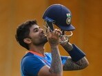 Indian cricketer Suryakumar Yadav during a practice session Indian cricketer Suryakumar Yadav during a practice session