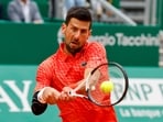 Serbia's Novak Djokovic in action during his round of 16 match 