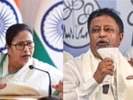 West Bengal chief minister Mamata Banerjee and Mukul Roy, MLA from Krishnanagar North.
