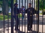 A toddler, who briefly entered the White House, being escorted by Secret Service officers. A toddler, who briefly entered the White House, being escorted by Secret Service officers.