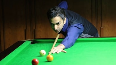 Pankaj Advani during the CCI Classic Invitation Billiards Championship on Tuesday. Pankaj Advani during the CCI Classic Invitation Billiards Championship on Tuesday.