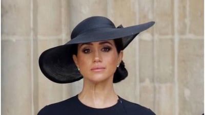 Meghan Markle at the funeral of Queen Elizabeth II. Meghan Markle at the funeral of Queen Elizabeth II.
