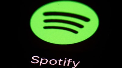 The Spotify app on an iPad is pictured. (AP)