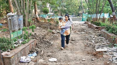 The poor condition of a park in Thakur Complex, Kandivali East, has not escaped the notice of assistant commissioner of R South Ward, Lalit Talekar, but he said: “We are taking up all the parks for repairs to make them better. I will ask my staff to look into this for sure.” An official from the gardens department of the same ward said, “We will soon send a letter to the foundation that is maintaining the park.” (Bhushan Koyande/HT Photo) The poor condition of a park in Thakur Complex, Kandivali East, has not escaped the notice of assistant commissioner of R South Ward, Lalit Talekar, but he said: “We are taking up all the parks for repairs to make them better. I will ask my staff to look into this for sure.” An official from the gardens department of the same ward said, “We will soon send a letter to the foundation that is maintaining the park.” (Bhushan Koyande/HT Photo)