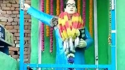The statue was unveiled in April 2001 by the-then Lok Sabha MP Ashok Pradhan. (HT Photo)