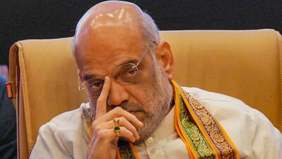 Union home minister Amit Shah during the 1st National Conference of Heads of Anti-Narcotics Task Force of states and UTs in New Delhi on April 19 (PTI) Union home minister Amit Shah during the 1st National Conference of Heads of Anti-Narcotics Task Force of states and UTs in New Delhi on April 19 (PTI)