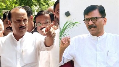 Senior NCP leader Ajit Pawar and Shiv Sena (Uddhav Balasaheb Thackeray) MP Sanjay Raut. Senior NCP leader Ajit Pawar and Shiv Sena (Uddhav Balasaheb Thackeray) MP Sanjay Raut.
