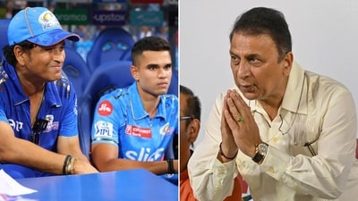 Sunil Gavaskar has spotted a very interesting similarity between Sachin and Arjun Tendulkar. (IPL/ANI) Sunil Gavaskar has spotted a very interesting similarity between Sachin and Arjun Tendulkar. (IPL/ANI)