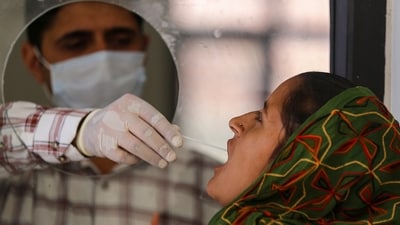 This is the first over 10,000 cases a day spike this week. (PTI) This is the first over 10,000 cases a day spike this week. (PTI)