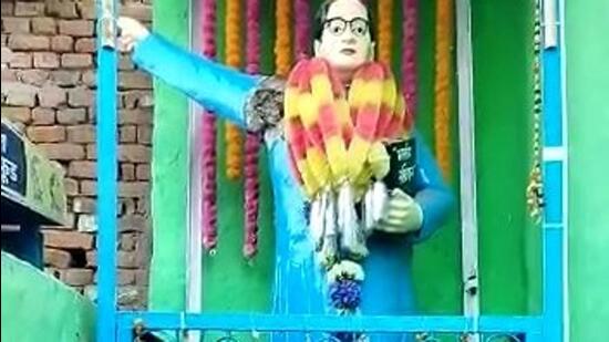 The statue was unveiled in April 2001 by the-then Lok Sabha MP Ashok Pradhan. (HT Photo)