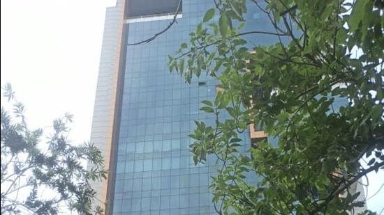 Three floors have been sealed at the Supertech Group’s Sector 96 office in Noida. (HT Photo)