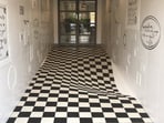 Optical illusion floor.