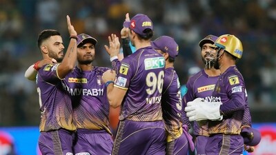 New Delhi, Apr 20 (ANI): Kolkata Knight Riders' Nitish Rana celebrates a wicket with teammates during the match against Delhi Capitals in the Indian Premier League 2023, at Arun Jaitley Stadium, in New Delhi on Thursday. (ANI Photo/ Digital Restriction) (IPL Twitter) New Delhi, Apr 20 (ANI): Kolkata Knight Riders' Nitish Rana celebrates a wicket with teammates during the match against Delhi Capitals in the Indian Premier League 2023, at Arun Jaitley Stadium, in New Delhi on Thursday. (ANI Photo/ Digital Restriction) (IPL Twitter)
