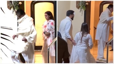 Amitabh Bachchan, Aishwarya Rai, Abhishek Bachchan and Rani Mukerji seen at Aditya Chopra's home. Amitabh Bachchan, Aishwarya Rai, Abhishek Bachchan and Rani Mukerji seen at Aditya Chopra's home.