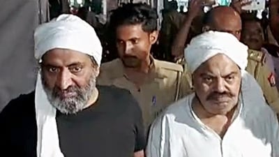 Atiq Ahmad (right) and his brother Ashraf were shot dead on April 15. Atiq Ahmad (right) and his brother Ashraf were shot dead on April 15.