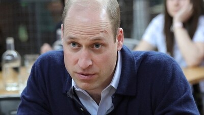Prince William: Britain's Prince William, Prince of Wales speaks to young Ukrainian refugees. (Reuters)