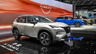 A Nissan X Trail is displayed during the 20th Shanghai International Automobile Industry Exhibition in Shanghai on April 19, 2023. (Photo by Hector RETAMAL / AFP) (AFP) A Nissan X Trail is displayed during the 20th Shanghai International Automobile Industry Exhibition in Shanghai on April 19, 2023. (Photo by Hector RETAMAL / AFP) (AFP)