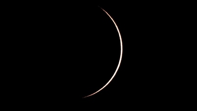 A hybrid solar eclipse seen from Lautem, East Timor in South Asia. (AP) A hybrid solar eclipse seen from Lautem, East Timor in South Asia. (AP)