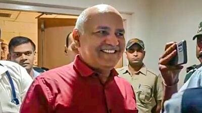 Former Delhi deputy chief minister Manish Sisodia at Rouse Avenue court in March. (PTI) Former Delhi deputy chief minister Manish Sisodia at Rouse Avenue court in March. (PTI)