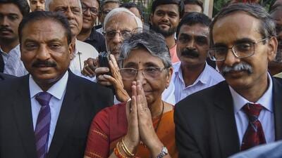 Gujarat ex-minister Maya Kodnani leaves the court after her acquittal, in Ahmedabad, on Thursday. (PTI) Gujarat ex-minister Maya Kodnani leaves the court after her acquittal, in Ahmedabad, on Thursday. (PTI)