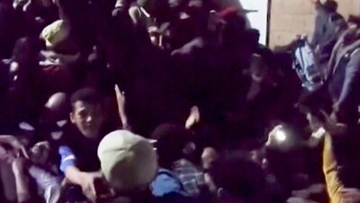 In a video shared on social media, dozens of bodies can be seen lying on the ground, some motionless, and others screaming as people tried to help.&nbsp;&nbsp; (via REUTERS)