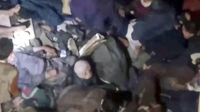 That sparked panic, and people, including many women and children, began stampeding, they said.&nbsp; (via REUTERS)